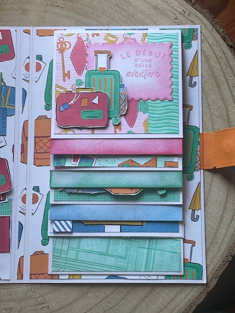 Scrapbooking: Cascade de photos, exemple de mise en page créative.